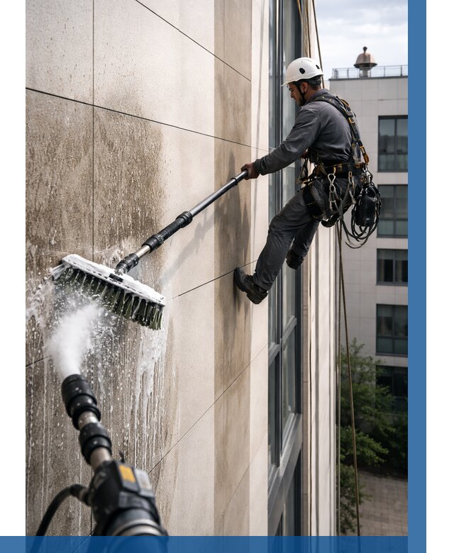 Мойка фасада из керамогранита в Альметьевске от 311 р. | ВЫСОТНИК-Льм