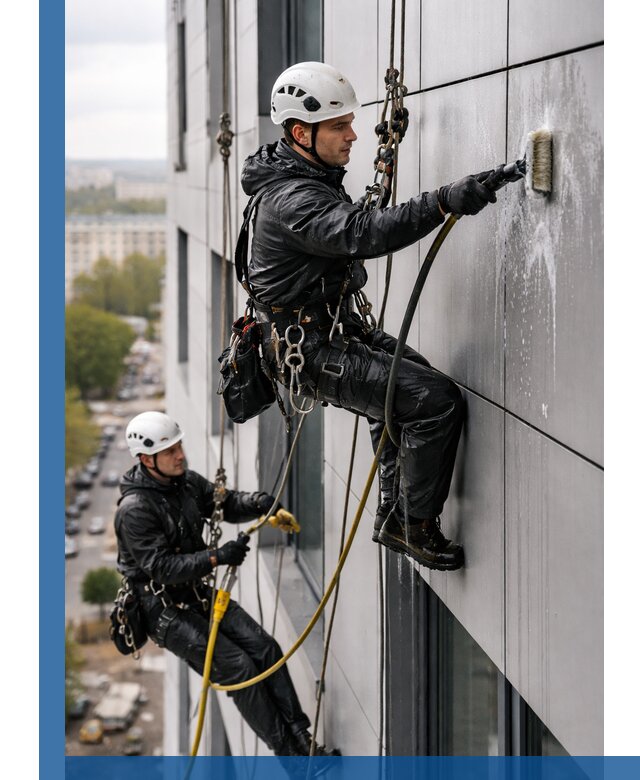 Профессиональная мойка фасада из композита в Альметьевске