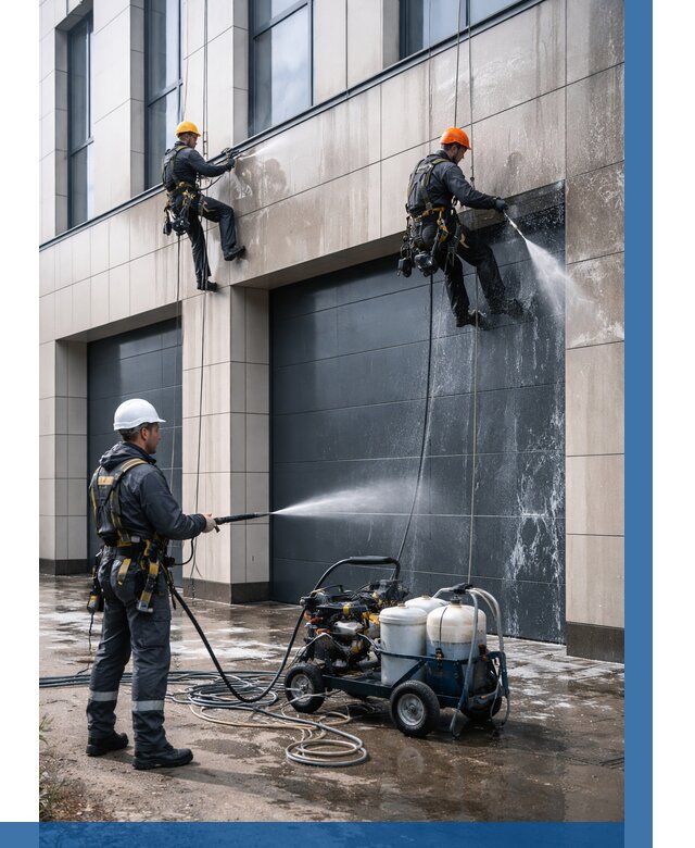 Послестроительная мойка фасада в Альметьевске от 311 р. | ВЫСОТНИК-Льм