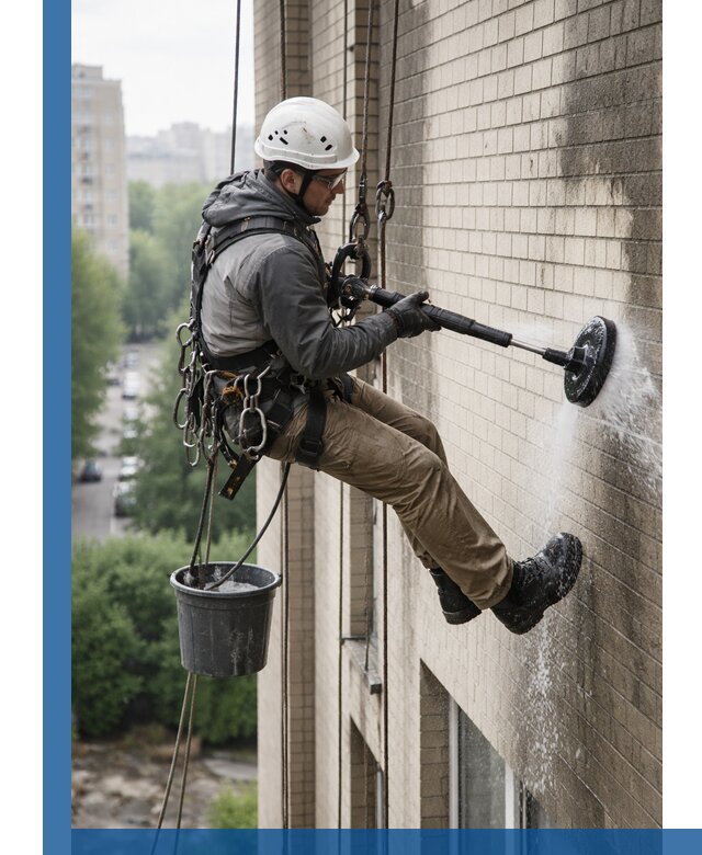 Очистка фасада от копоти в Альметьевске профессионально и безопасно