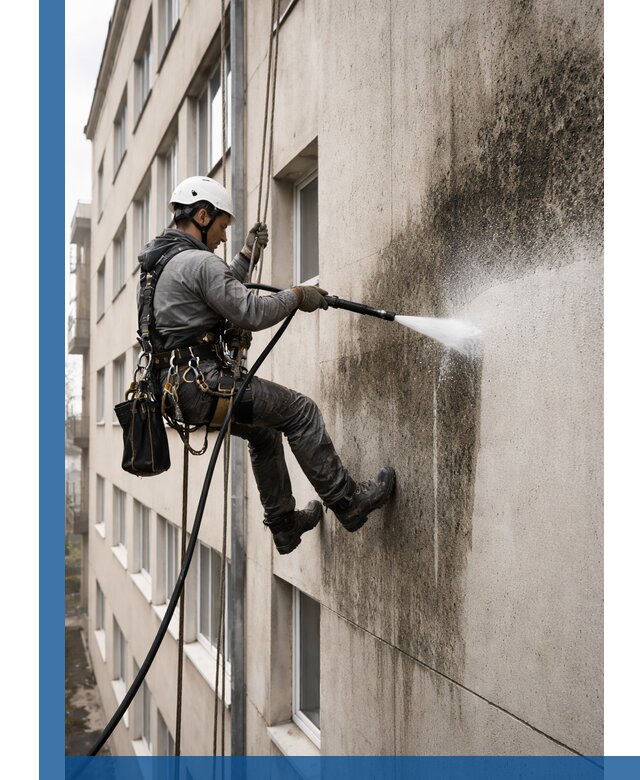 Профессиональная очистка фасадов от плесени в Альметьевске