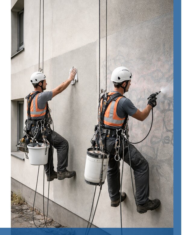 Антиграффити покрытие фасада в Альметьевске от 623 р. | ВЫСОТНИК-Льм