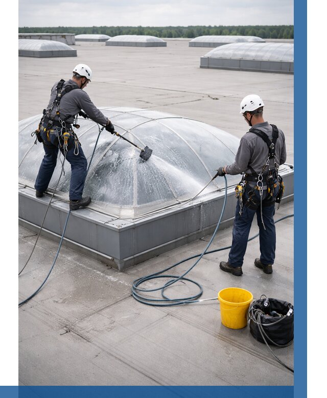 Мойка зенитных фонарей в Альметьевске, заказать от 4671 р. | ВЫСОТНИК-Льм