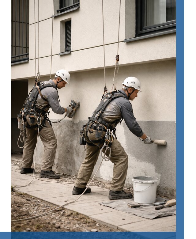 Окраска цоколя здания в Альметьевске от 467 р. под ключ | ВЫСОТНИК-Льм