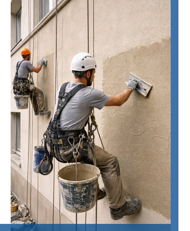 Декоративная штукатурка фасада в Альметьевске от 1246 р. | ВЫСОТНИК-Льм