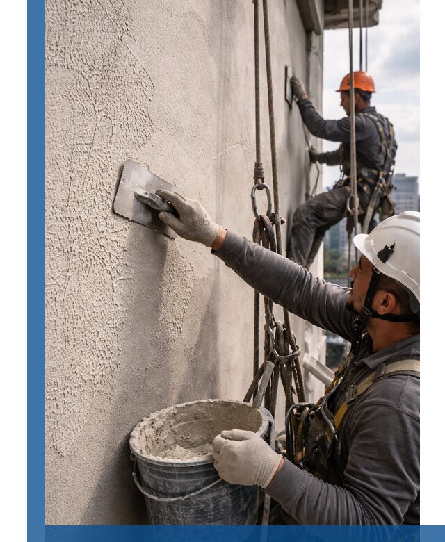 Декоративная штукатурка фасада с утеплением и защитой в Альметьевске