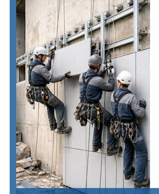 Монтаж вентилируемого фасада в Альметьевске под ключ с гарантией качества