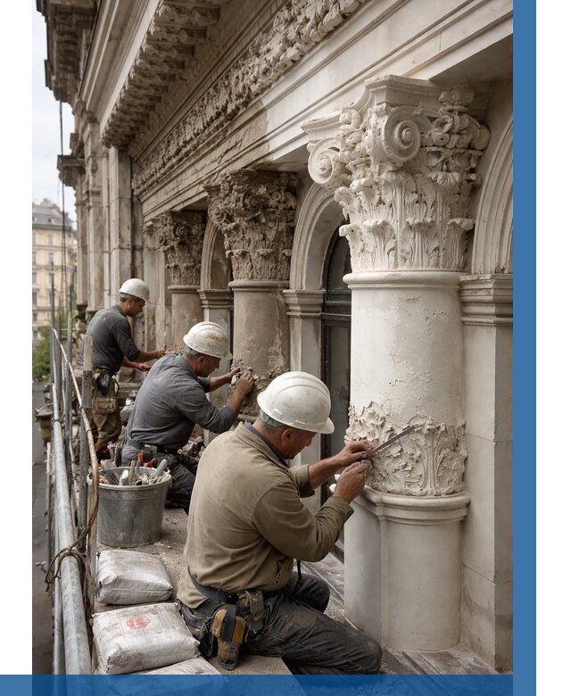 Реставрация фасадной лепнины в Альметьевске от 2595 р. | ВЫСОТНИК-Льм