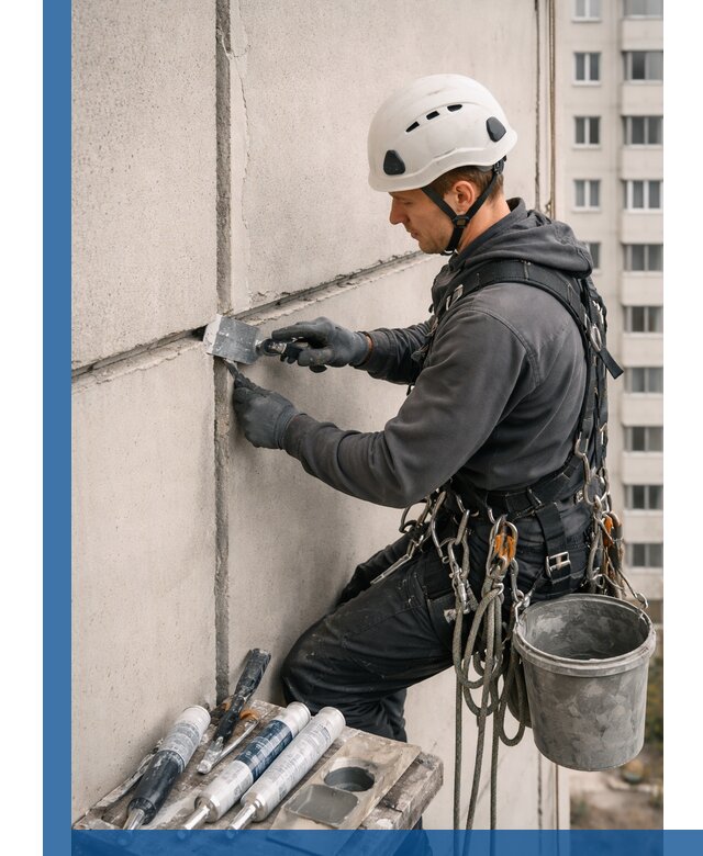 Ремонт межпанельных швов в Альметьевске герметизация и восстановление