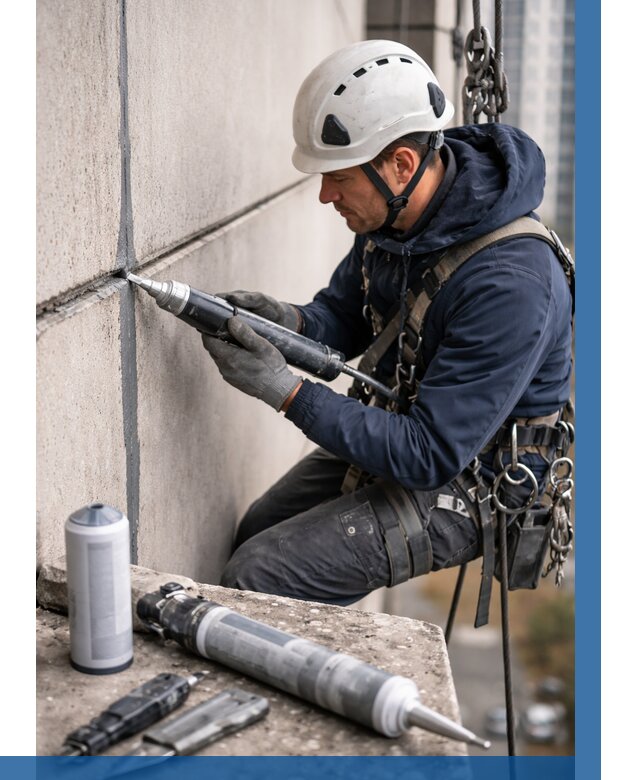 Вторичная герметизация швов в Альметьевске от 467 р. | ВЫСОТНИК-Льм