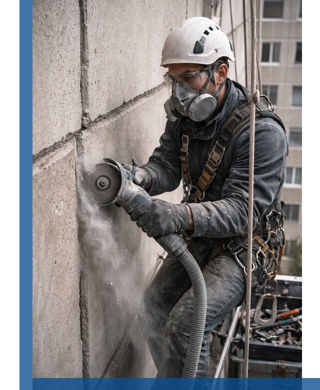 Штробление межпанельных швов в Альметьевске качественно и быстро