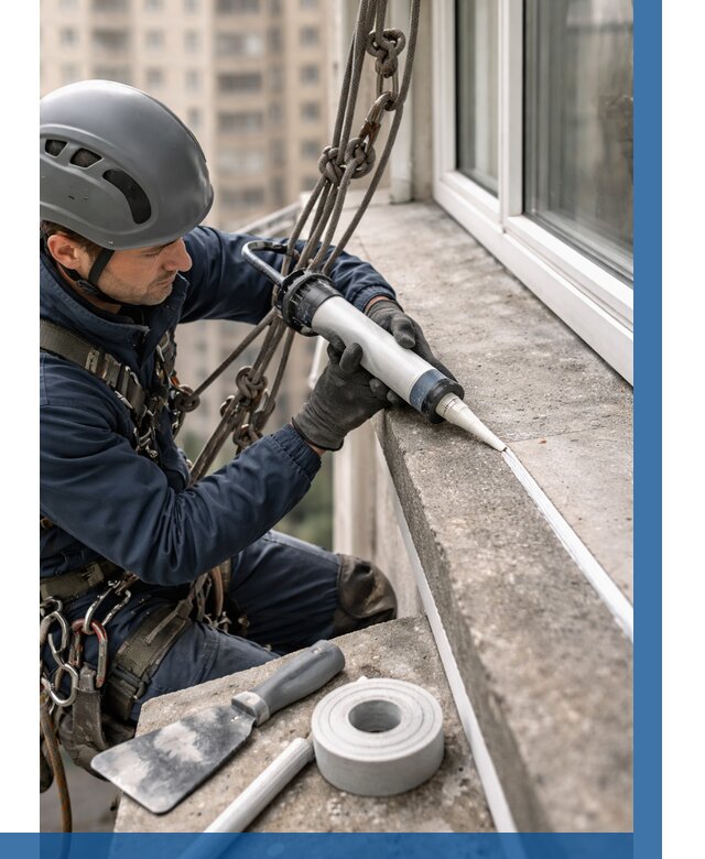 Герметизация балконного козырька в Альметьевске от 4671 р. | ВЫСОТНИК-Льм