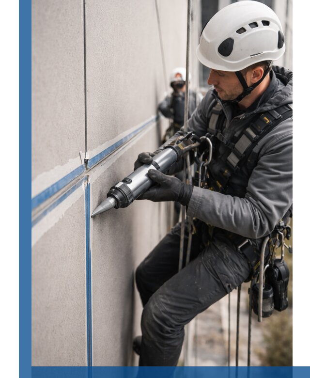 Герметизация стыков фасадных панелей в Альметьевске качественно и быстро