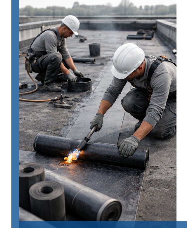 Ремонт рулонной кровли в Альметьевске герметизация и восстановление