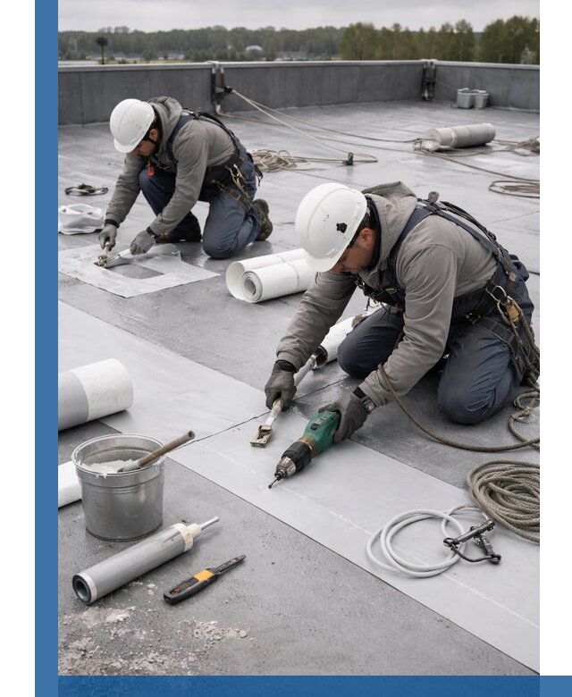 Ремонт мембранной кровли в Альметьевске качественно и с гарантией