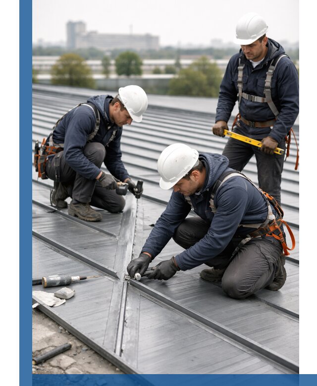 Ремонт фальцевой кровли в Альметьевске срочно и качественно