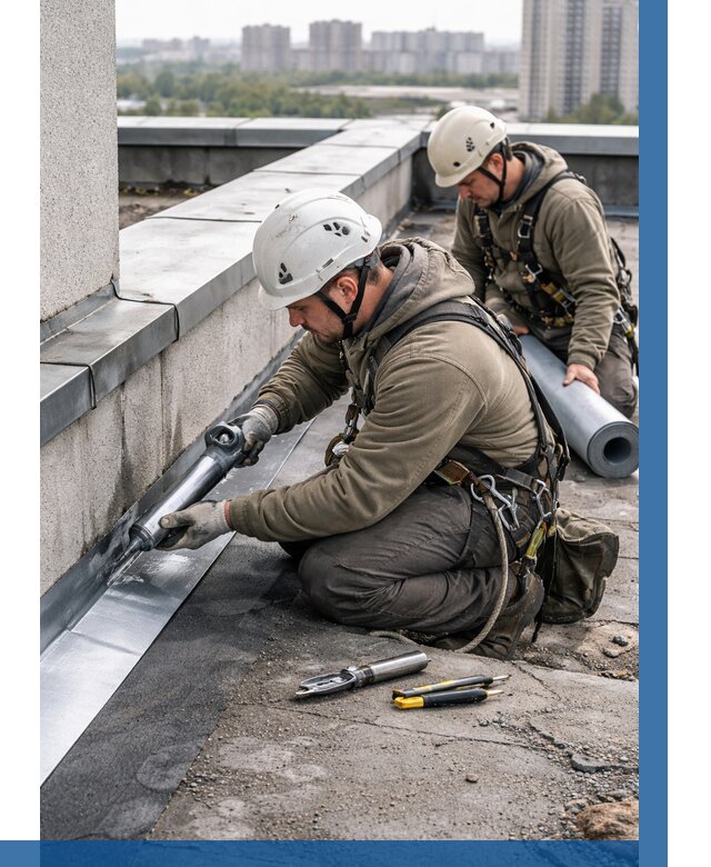 Ремонт кровельных примыканий в Альметьевске от 1246 р. | ВЫСОТНИК-Льм