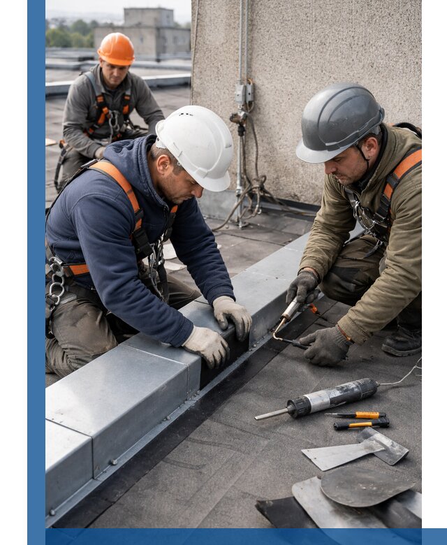 Ремонт кровельных примыканий в Альметьевске профессионально