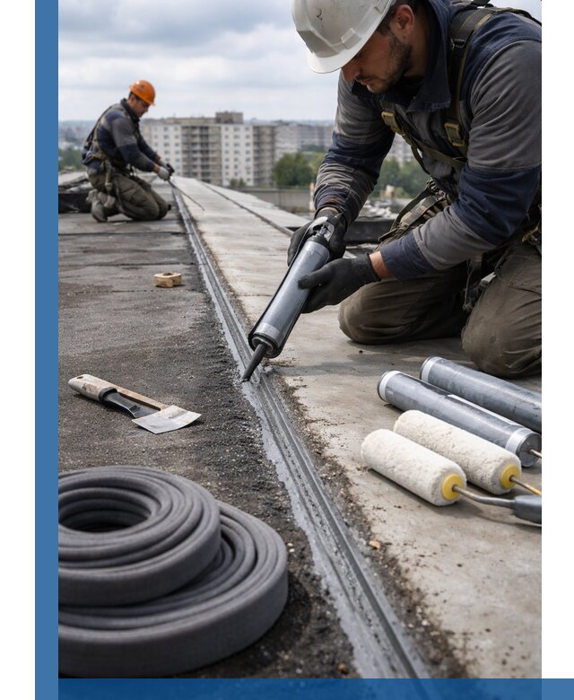 Герметизация швов кровли в Альметьевске с гарантией герметичности