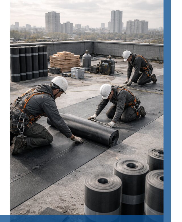 Монтаж мягкой кровли под ключ в Альметьевске от 467 р. | ВЫСОТНИК-Льм