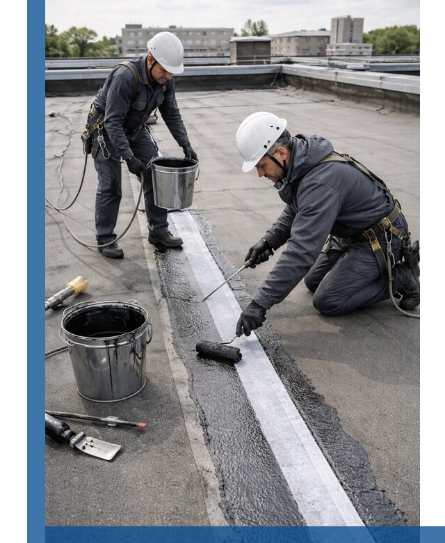 Гидроизоляция кровли мастикой в Альметьевске надежная защита