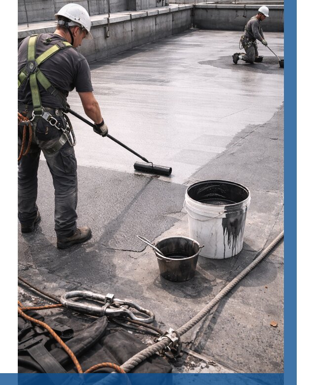 Гидроизоляция кровли жидкой резиной в Альметьевске от 519 р. | ВЫСОТНИК-Льм