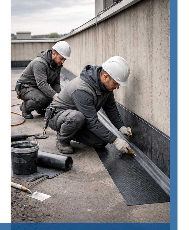 Гидроизоляция примыканий на кровле в Альметьевске от 934 р. | ВЫСОТНИК-Льм