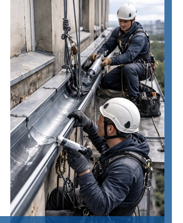 Ремонт водосточных желобов в Альметьевске от 6747 р. | ВЫСОТНИК-Льм