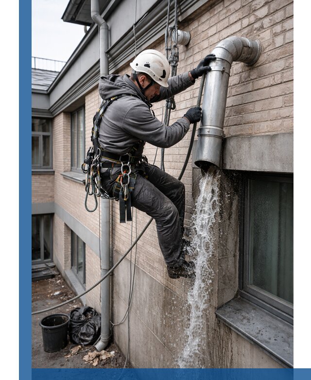 Профессиональная прочистка водосточных труб в Альметьевске с гарантией