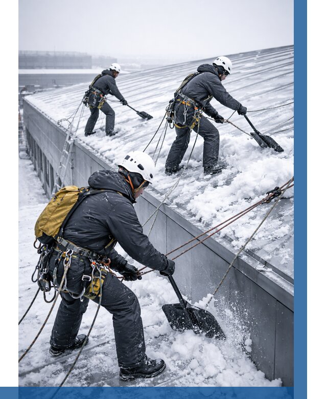 Очистка навесов от снега в Альметьевске от 4671 р. | ВЫСОТНИК-Льм