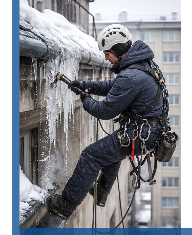 Удаление наледи и чистка водостоков в Альметьевске оперативно и безопасно