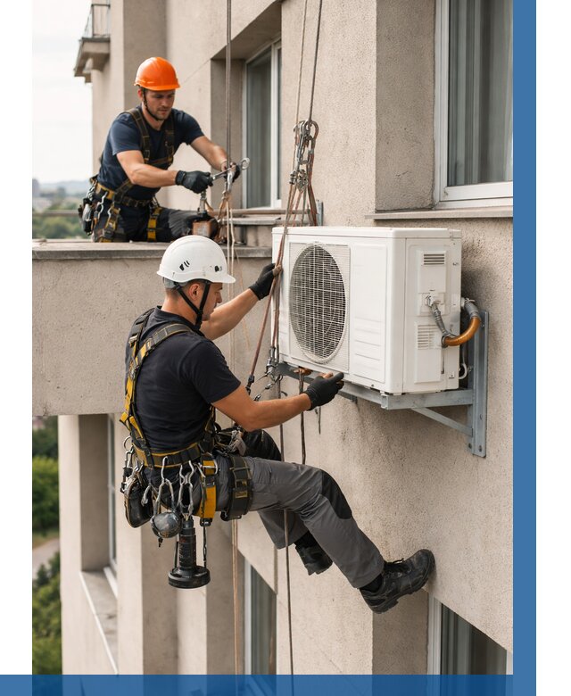 Монтаж внешнего блока кондиционера в Альметьевске от 6747 р. | ВЫСОТНИК-Льм