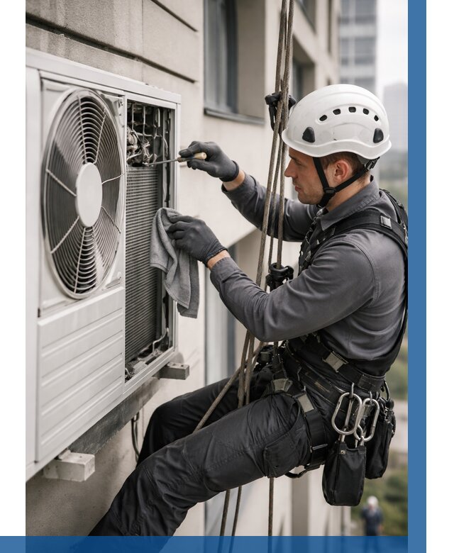 Обслуживание внешнего блока кондиционера в Альметьевске от 2803 р.ВЫСОТНИК-Льм