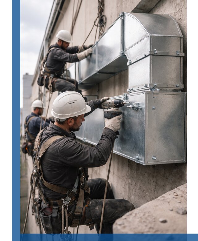 Профессиональный монтаж вентиляционных коробов в Альметьевске под ключ