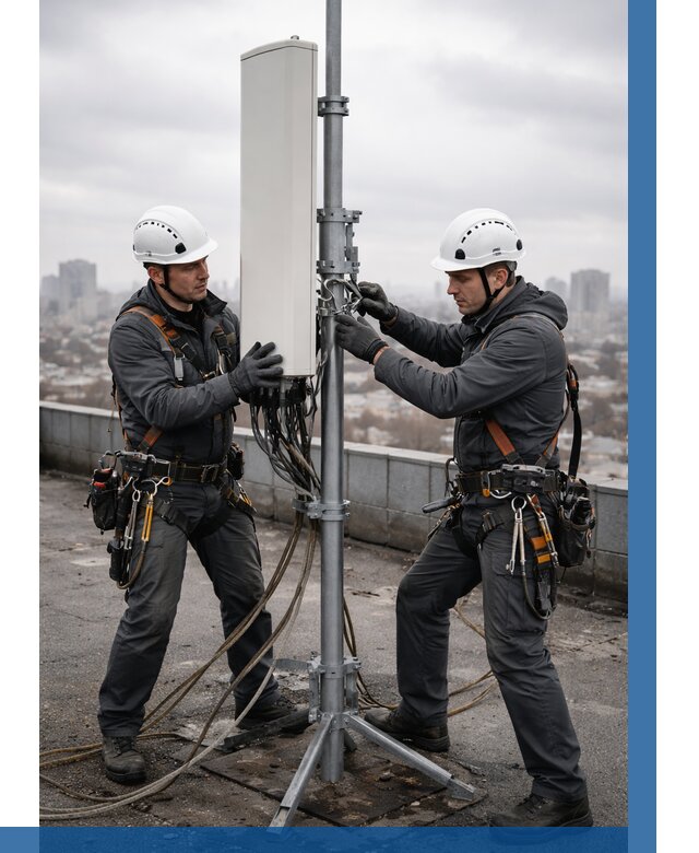 Монтаж антенн связи на крыше в Альметьевске от 8823 р. | ВЫСОТНИК-Льм