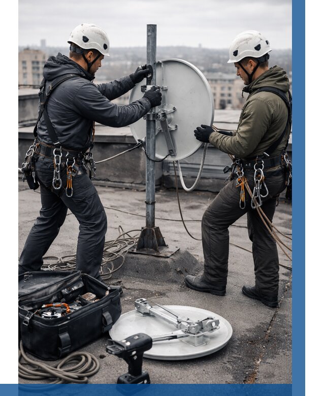 Демонтаж антенн на крыше в Альметьевске от 4671 р. | ВЫСОТНИК-Льм