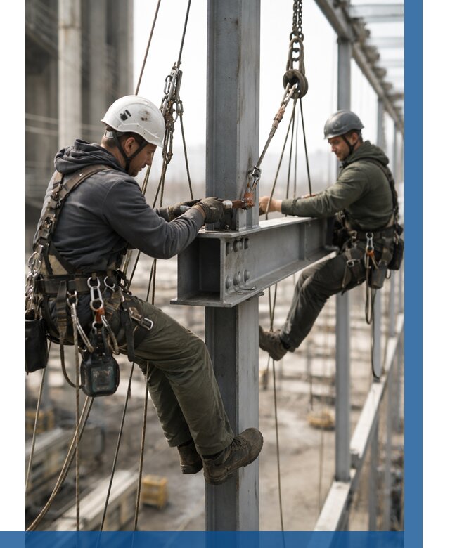 Монтаж металлоконструкций на высоте в Альметьевске от 3633 р. | ВЫСОТНИК-Льм