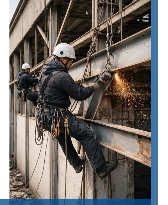 Демонтаж металлоконструкций на высоте в Альметьевске от 6747р. |ВЫСОТНИК-Льм