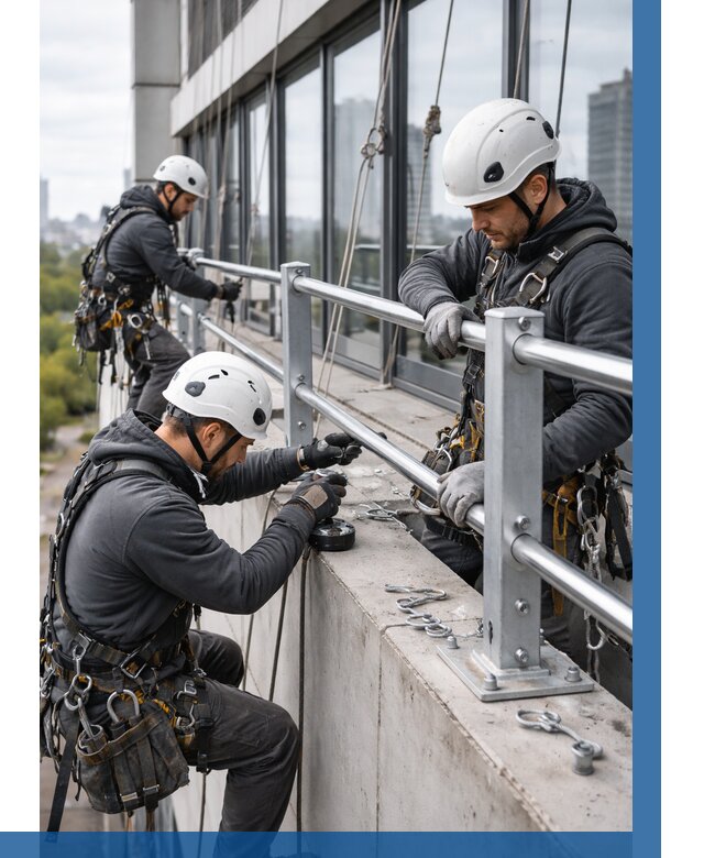 Монтаж ограждений на высоте в Альметьевске, от 1246 р. | ВЫСОТНИК-Льм