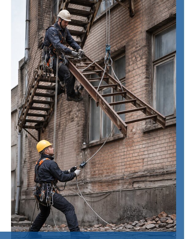 Демонтаж пожарной лестницы в Альметьевске от 12456 р. | ВЫСОТНИК-Льм