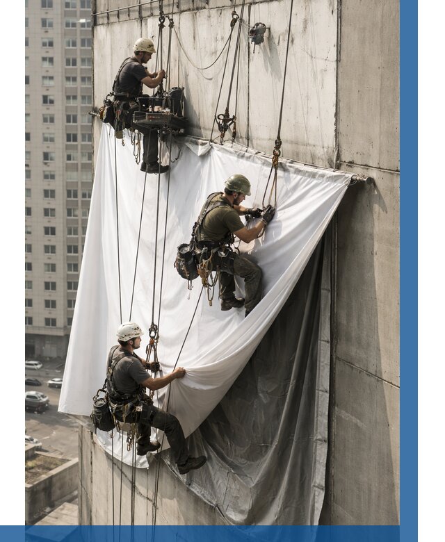 Замена баннерного полотна в Альметьевске от 6747 р. | ВЫСОТНИК-Льм—заказать