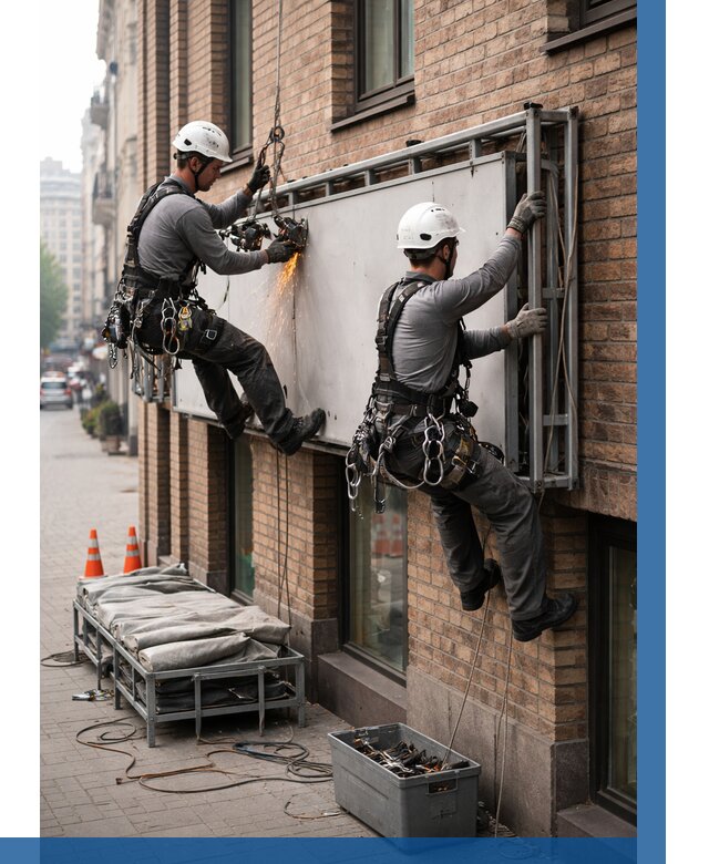 Демонтаж рекламной вывески в Альметьевске от 6747 р. | ВЫСОТНИК-Льм