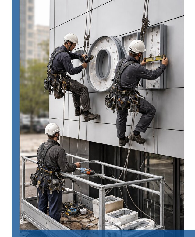 Профессиональный монтаж световых букв в Альметьевске под ключ