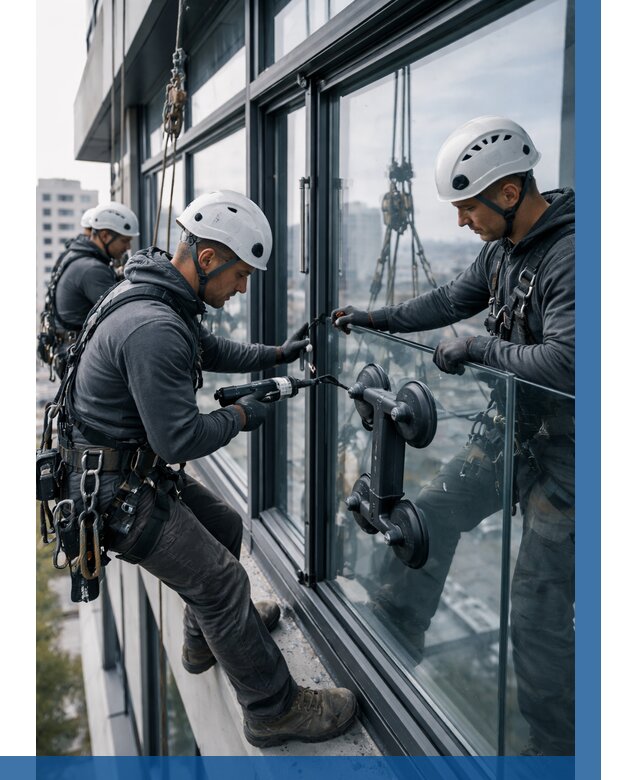 Витражное остекление зданий в Альметьевске от 3633 р. | ВЫСОТНИК-Льм