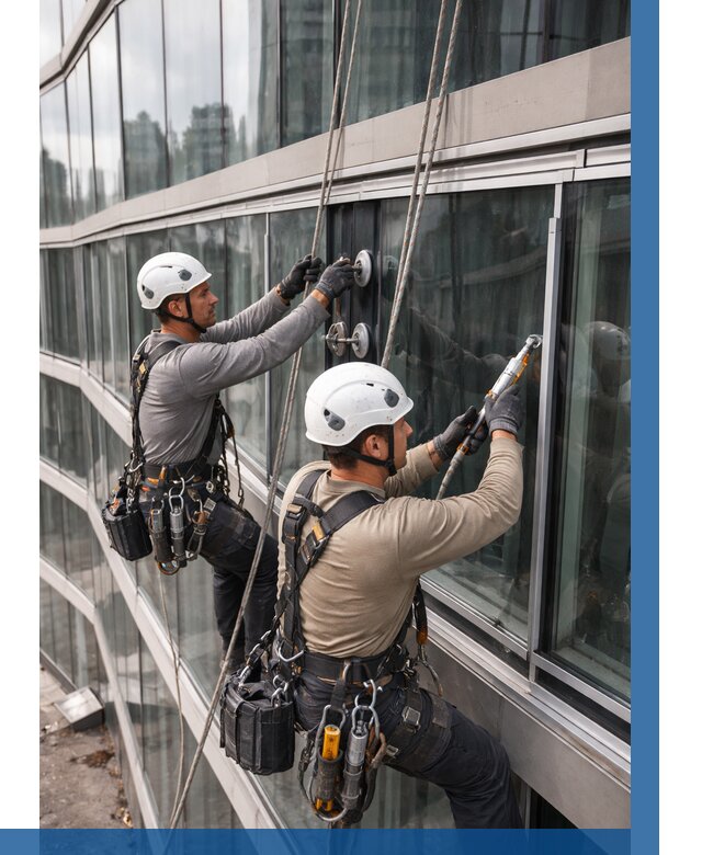 Радиусное остекление фасада в Альметьевске от 12456 р. | ВЫСОТНИК-Льм