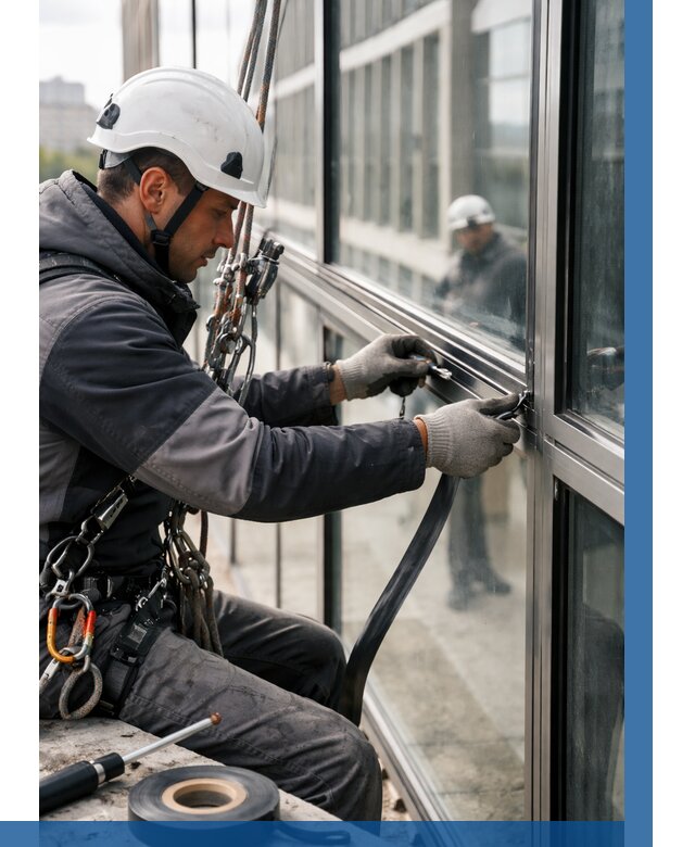 Ремонт витражных конструкций в Альметьевске от 3633 р. | ВЫСОТНИК-Льм