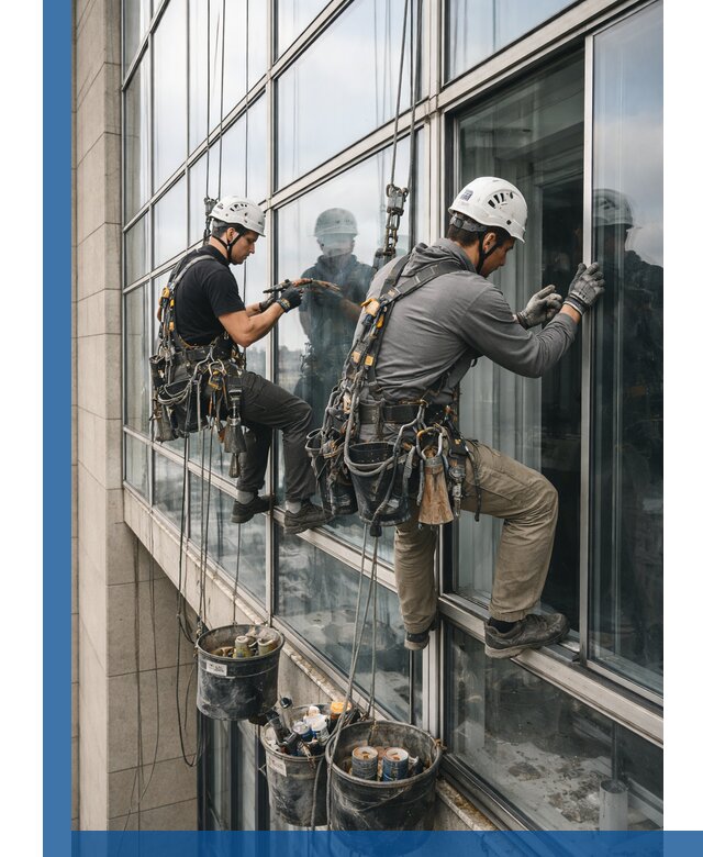 Ремонт витражных конструкций и фасадного остекления в Альметьевске