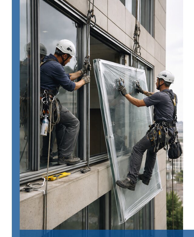 Профессиональная замена стекла в витраже в Альметьевске с гарантией