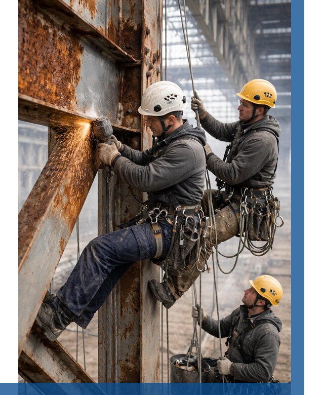 Зачистка металла от ржавчины в Альметьевске от 363 р. | ВЫСОТНИК-Льм