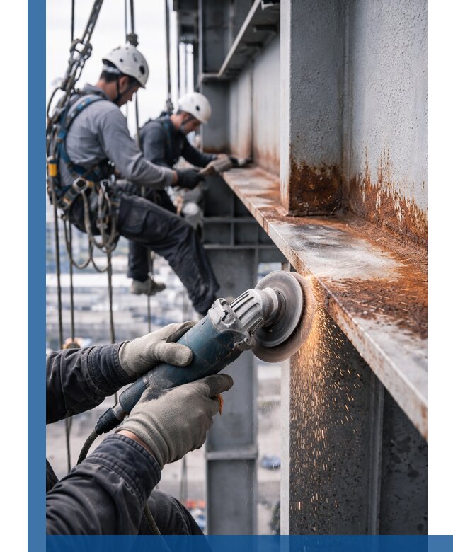 Зачистка металла от ржавчины и подготовка поверхностей в Альметьевске